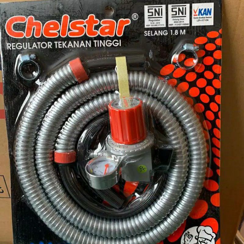 Chelstar , HP 333G , Selang  ,  Regulator  , Gas , High Pressure  , Tekanan Tinggi