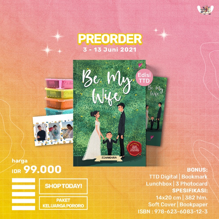 

FLASH SALE!!! PO NOVEL BE MY WIFE KARYA JIHANDVRA TERLARIS