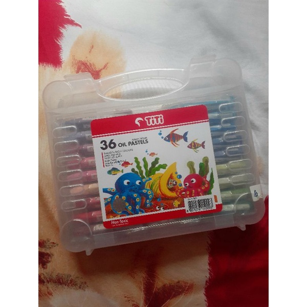 crayon TITI isi 36 oil pastel second (bonus toner bbc)