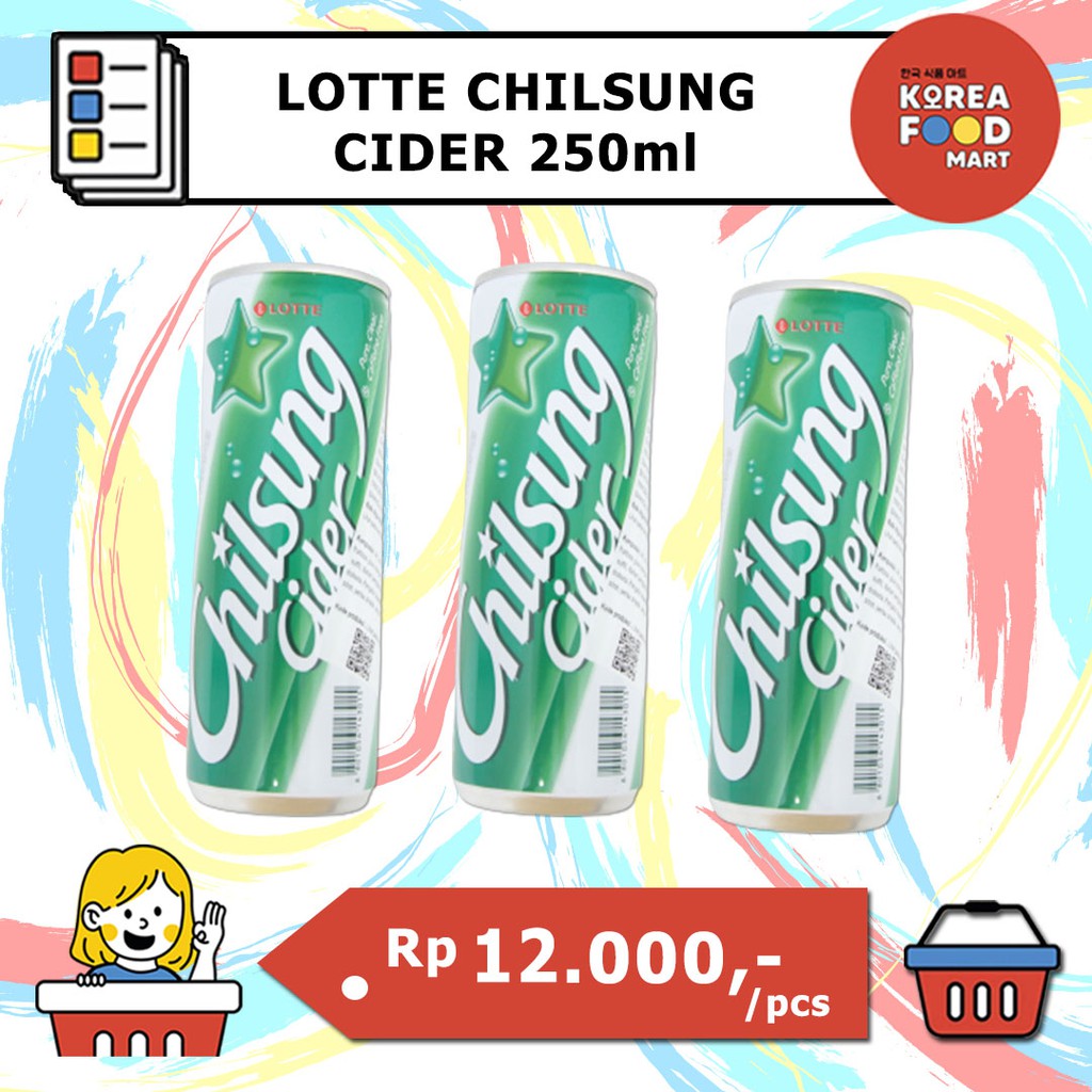 

LOTTE CHILSUNG CIDER 250 ml / MINUMAN KOREA