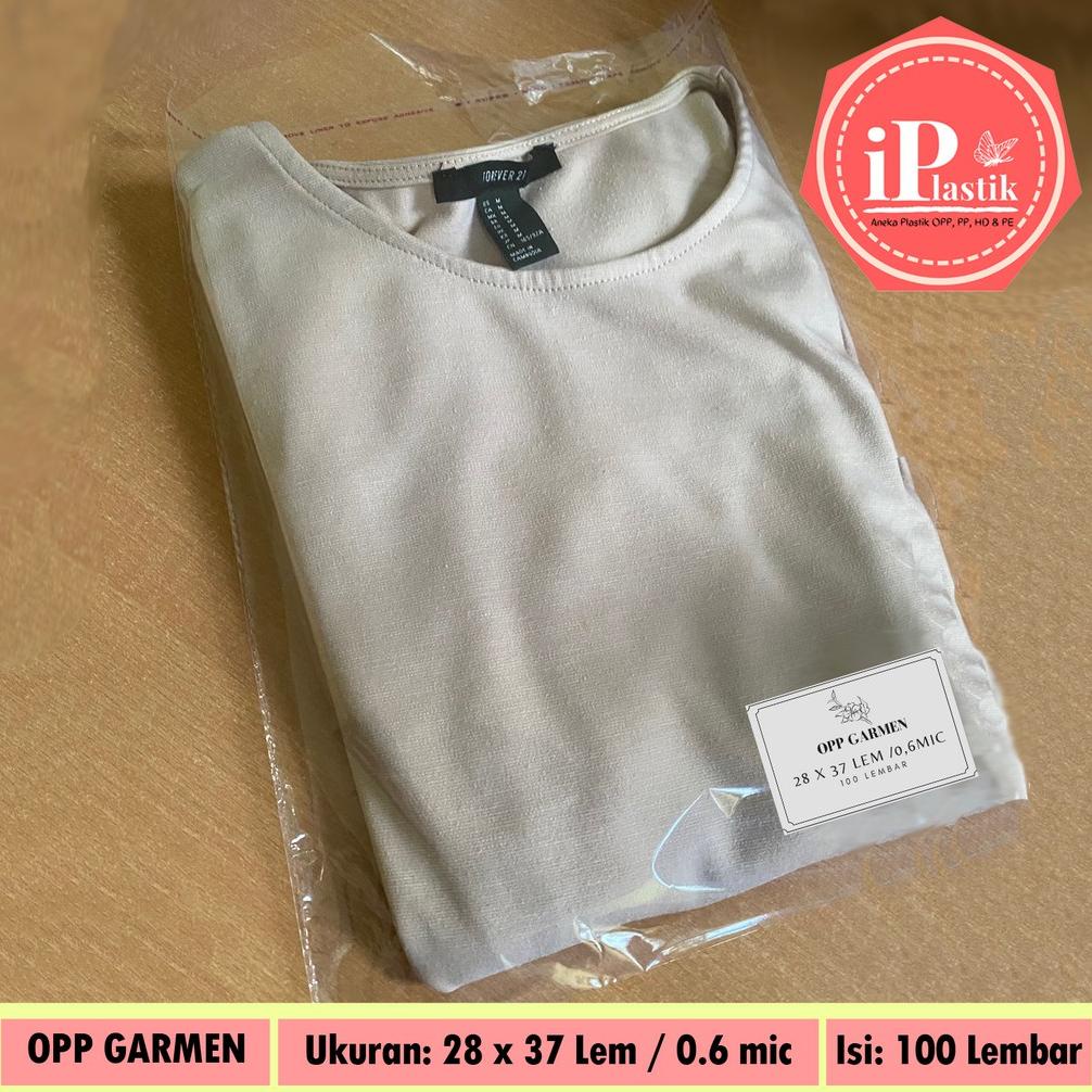 

Plastik Opp Garmen 28 X 37 Tebal 0,6 Superpremium / Plastik Baju