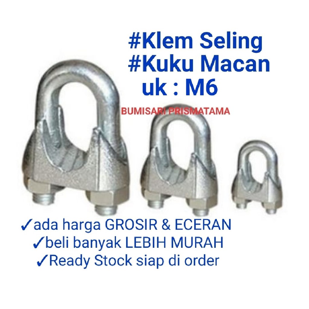 Klem seling 6 mm / Klem 6 mm / Klem seling murah