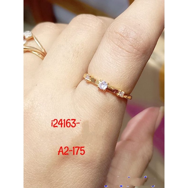 Cincin Wanita Titanium Anti Karat Lapis Emasi24163