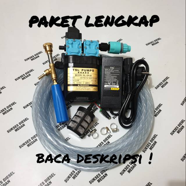 Doublepump Dualpump Pompa Ganda Pompa Air Dc 12v Tekanan Tinggi 220psi Tsl Shopee Indonesia