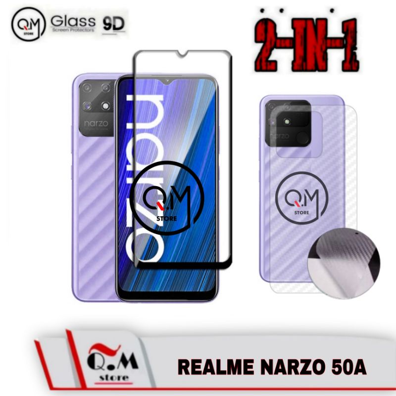 PROMO Tempered Glass Full 9D REALME NARZO 50A Anti Gores Screen Guard Pelindung Layar Full 9D