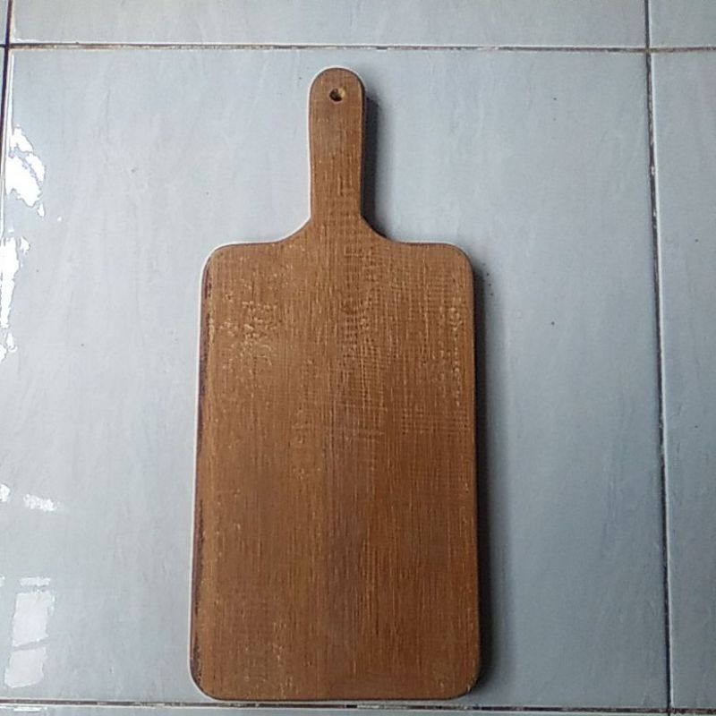 talenan kayu ulin model gagang panjang.