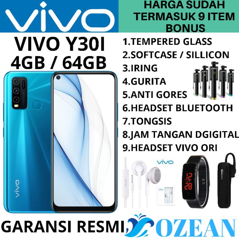 VIVO Y30 I Y30i 4/64 RAM 4GB ROM 64GB GARANSI RESMI