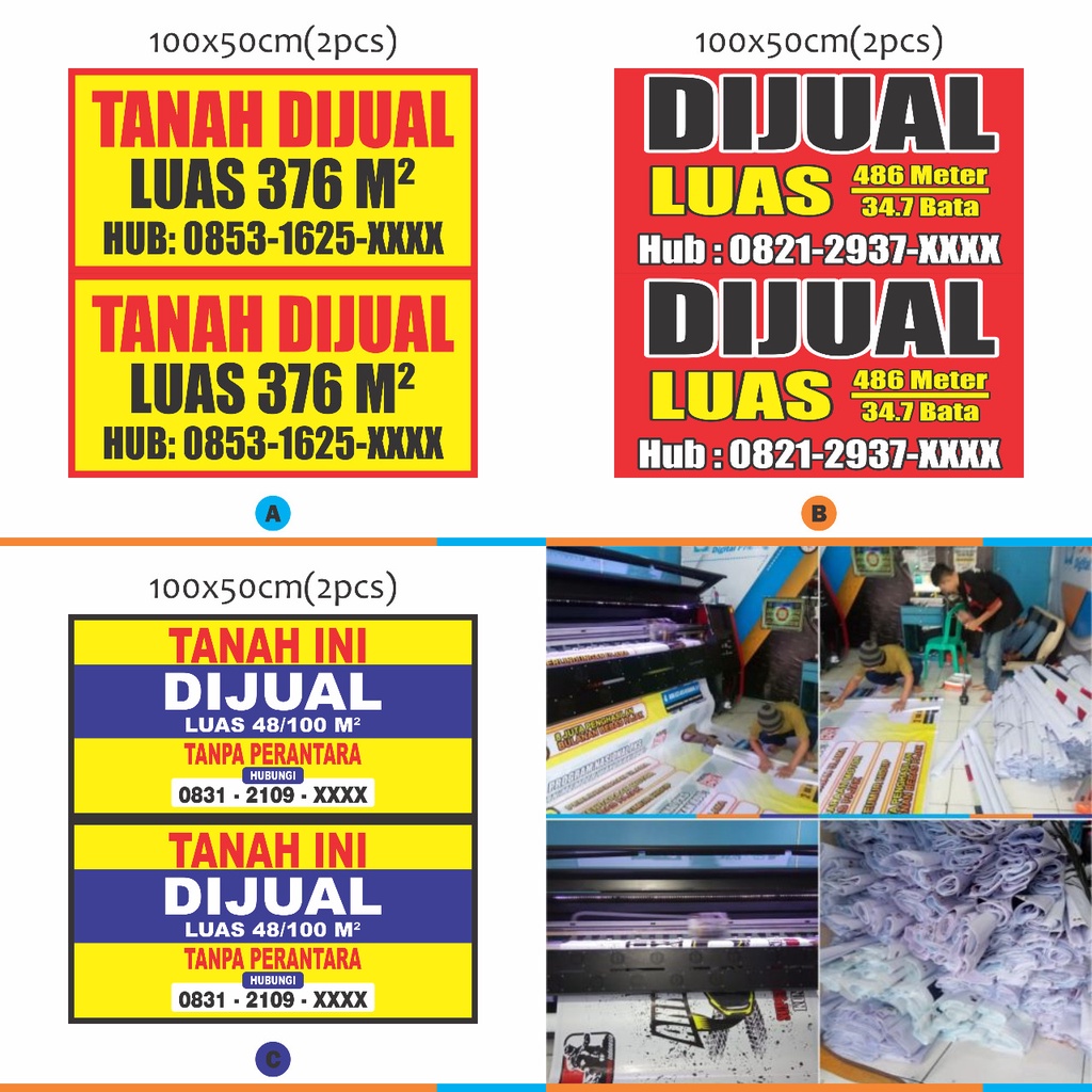 SPANDUK TANAH DIJUAL 100x50