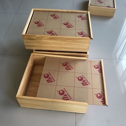 Gift Box 25x35 &amp; 30x40 Hantaran Kayu Gift Box Sleding Akrilik