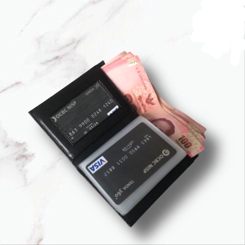 Dompet Kartu 18 in 1 Card Holder + slot uang kulit sintetis model PENGUNCI KAIT elegan