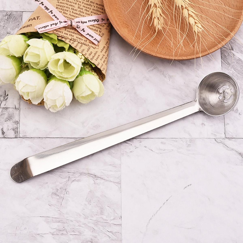 [Elegan] Olive Spoon Jam Stainless Steel Gagang Panjang Slotted Spoon