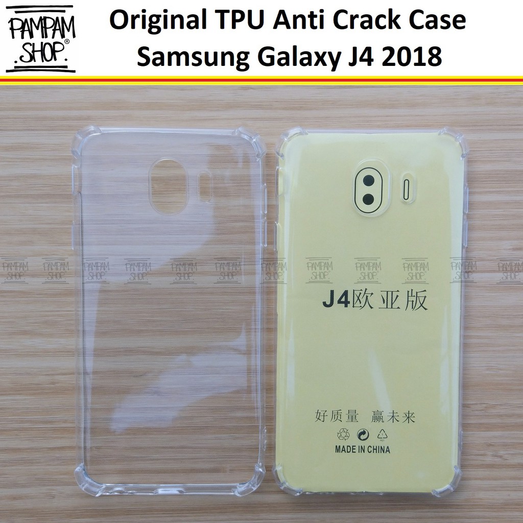 Case TPU Anti Crack Samsung Galaxy J4 2018 J400 Ultrathin Anticrack Ultra Thin Transparan Soft Case