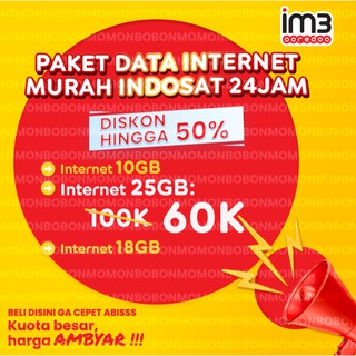 PAKET DATA INDOSAT FREEDOM INTERNET 3 GB, 10 GB, 18 GB, 25