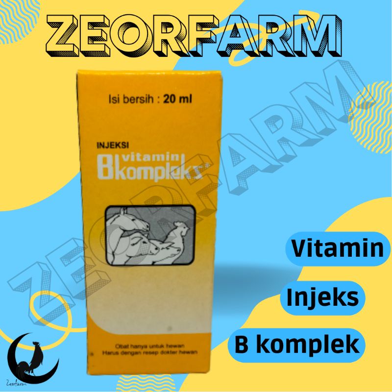 vitamin B komplek injeck kekebalan tubuh nafsu makan untuk ayam anjing sapi kambing zeorfarm
