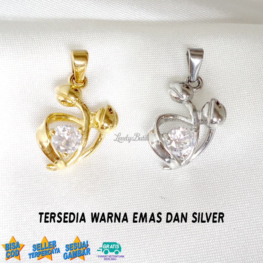 Lovelybutik - Liontin Titanium Anti Karat Arabelle Liontin Tanpa Kalung Titanium Model Terbaru