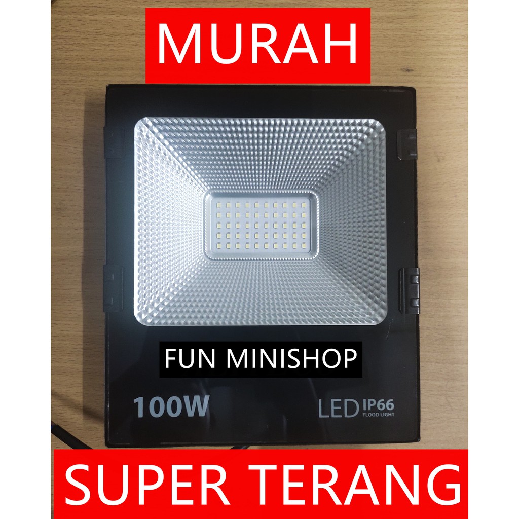 lampu sorot kap sorot floodlight led 100w putih6000k kuning 3000k