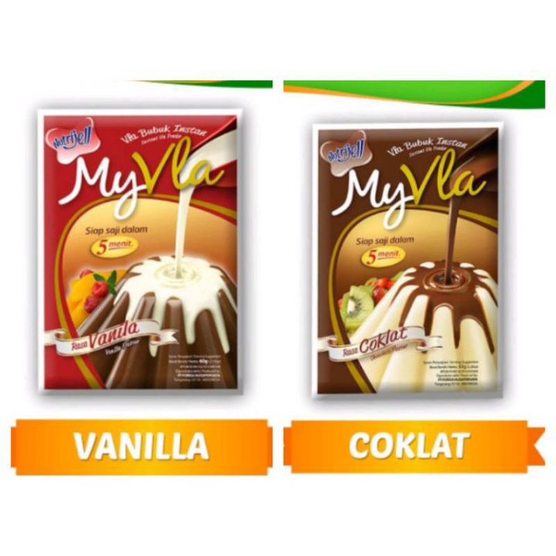 

Nutrijell My Vla - Fla Bubuk Instant Vanilla / Cokelat 60gr