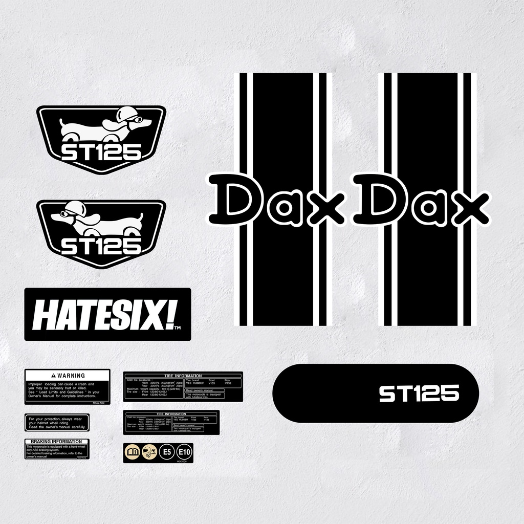 Sticker Decal Honda DAX ST70 2022 Hatesix