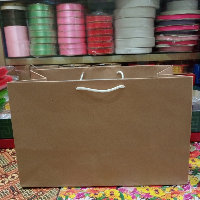 

✨ BISA COD ✨ paperbag coklat bronies L,ukuran L.15cm,T20cm,P.32cm,(isi12pcs)
