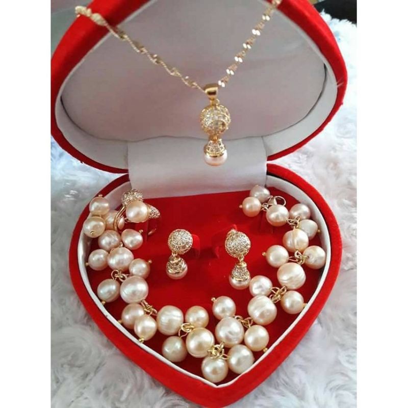 Set mutiara lombok|perhiasan mutiara lombok|mutiara asli lombok|rhodium|mutiara asli bersertifikat