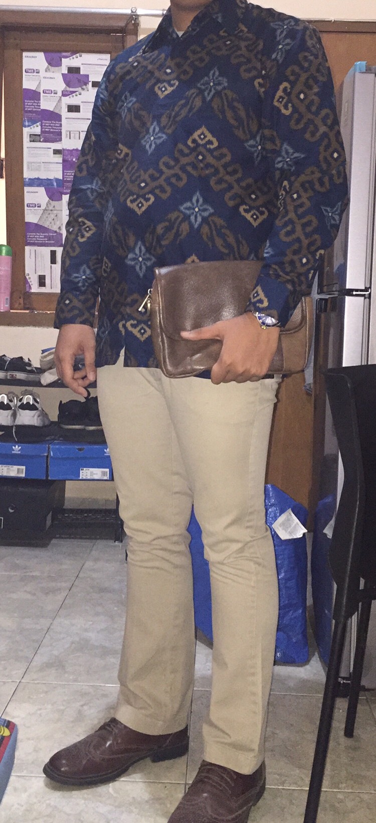 Kemeja Batik Pria Lengan Panjang Modern Lapis Furing Premium  Ar04