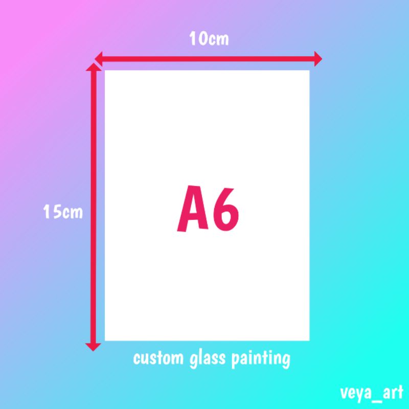 CUSTOM GLASS PAINTING ACRYLIC A6 (NORMAL) Anime Manga Manhwa Webtoon Genshin Lukis 2D Kaca Akrilik