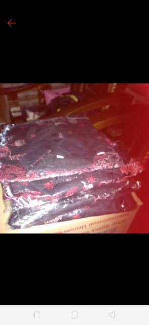 Batik Couple Keluarga Sania Ruffle Ori Ndoro Jowi Dnt Motif Sakura Merah Termurah