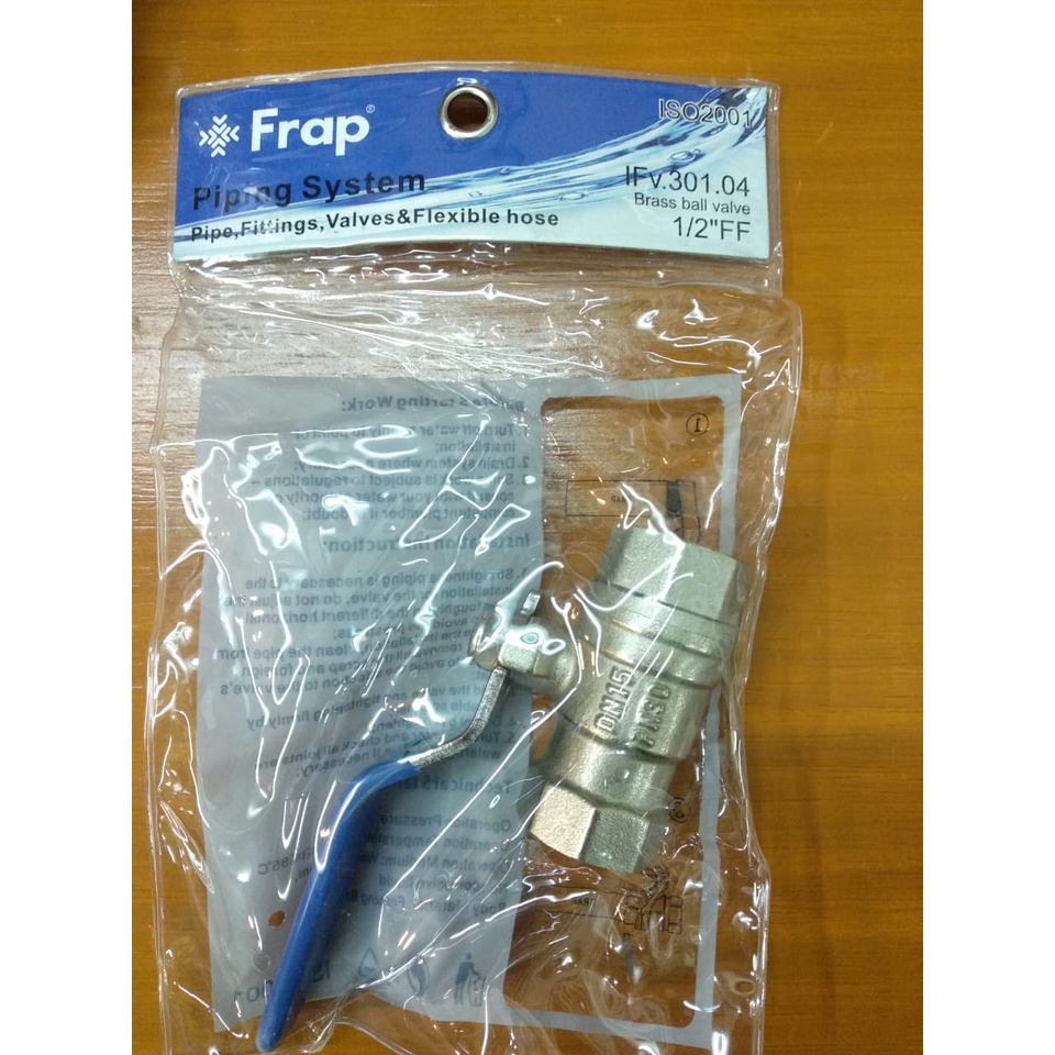 Ball Valve Brass Merk FRAP ukuran 1/2 inch type IFv.301.04