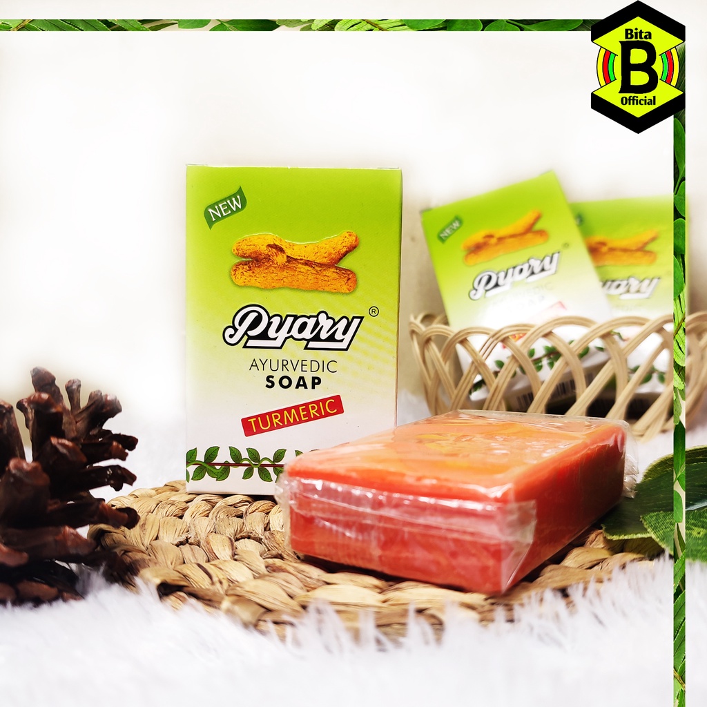 (ORI) Sabun Pyari Tumeric arab Original 100% alami Body Soap Soft Sabun Pyari Ayurvedic