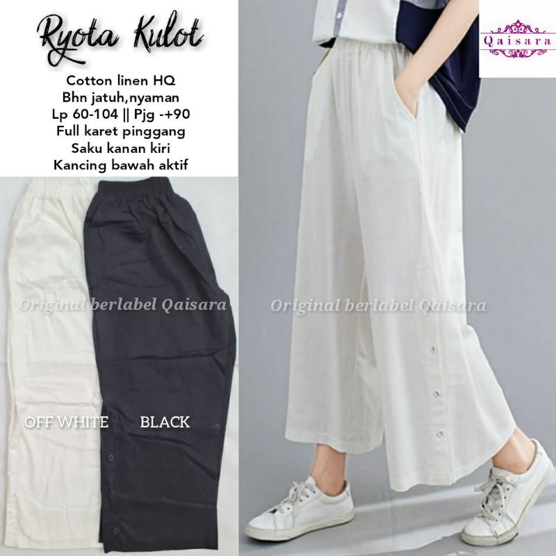 VIRGO PANTS - BINEKE KULOT LINEN KANCING BAWAH KATUN RAMI RYOTA PANT