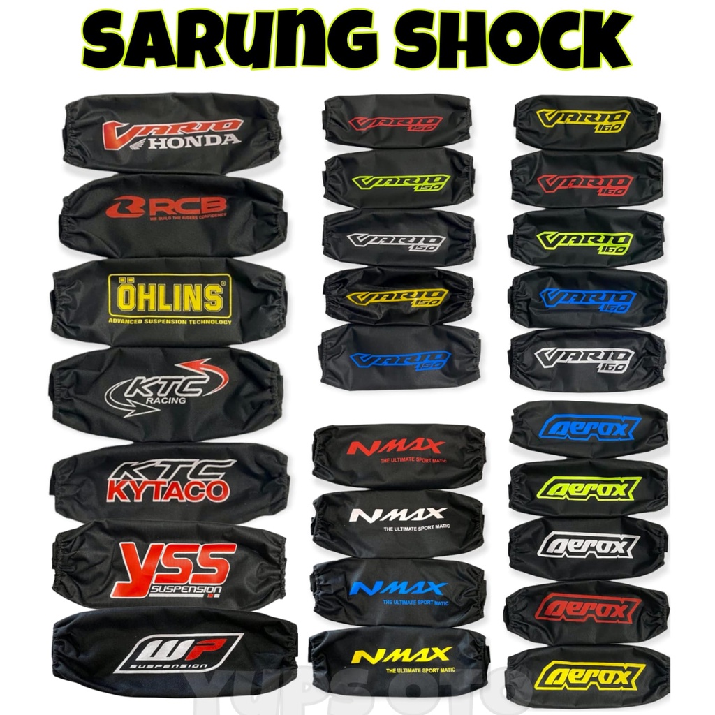 SARUNG SHOCK BELAKANG MOTOR SHOK SARUNG SHOCK BREAKER NMAX VARIO 150 VARIO 160 AEROX DLL COVER SHOCKBREAKER MOTOR VARIASI SARUNG SHOCKBREAKER COVER SHOCK PELINDUNG SHOK BELAKANG VARIASI TINGGAL PASANG HARGA SATUAN UNIVERSAL SEMUA MOTOR