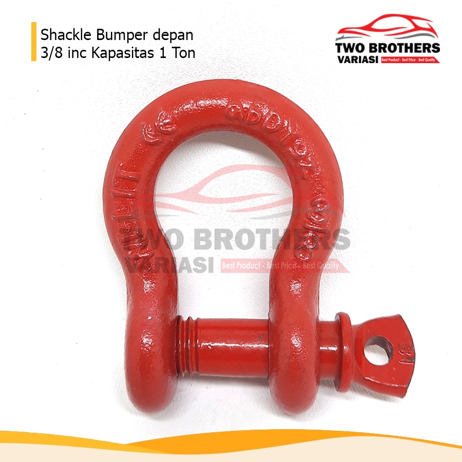 Shackle Omega 3/8 inc atau anting derek 1 Ton untuk mobil pengait towing bumper depan