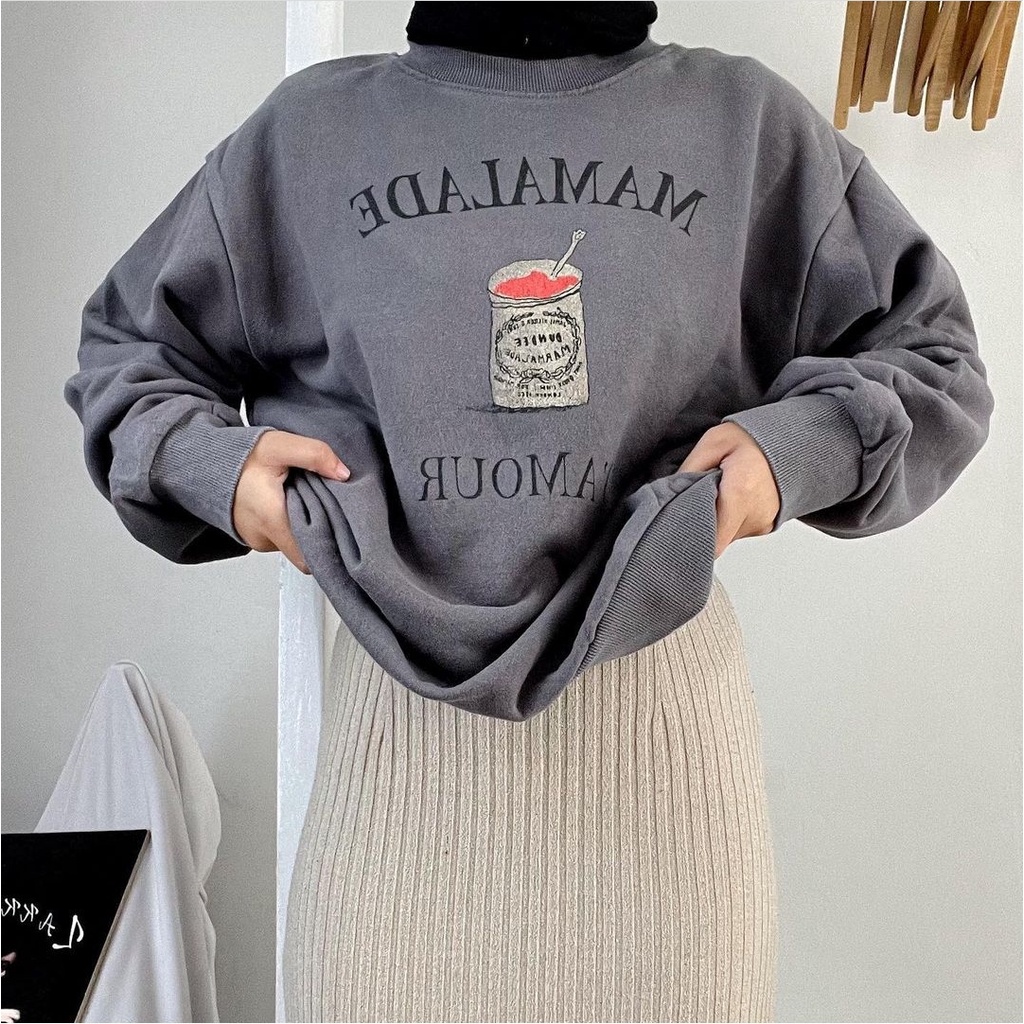 CREWNECK SWEATER WANITA MAMALADE D'AMOURE - ATASAN KEKINIAN TERLARIS