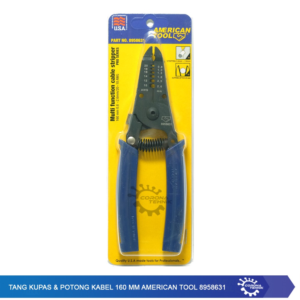 Tang Kupas &amp; Potong Kabel 160 mm American Tool 8958631