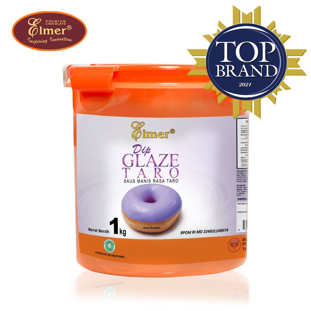 

Elmer Dip Glaze Taro 1 kg | Topping Donat | Selai Roti