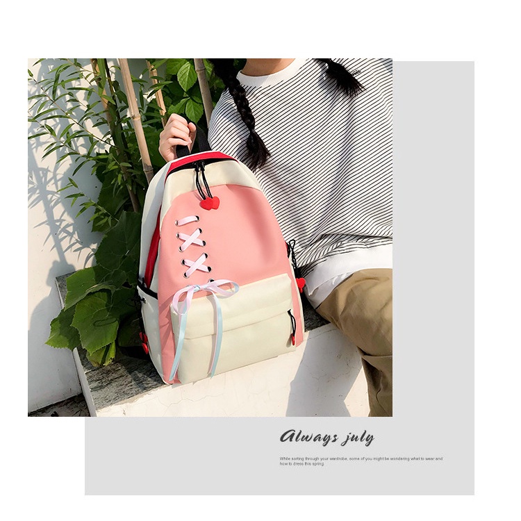 TB-72 set 3 pcs tas sekolah kampus ransel wanita import korea jepang besar backpack