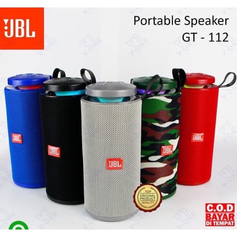 SPEAKER BLUETOOTH JBL GT 112 LED WIRELESS PORTABLE SPEAKER GT-112