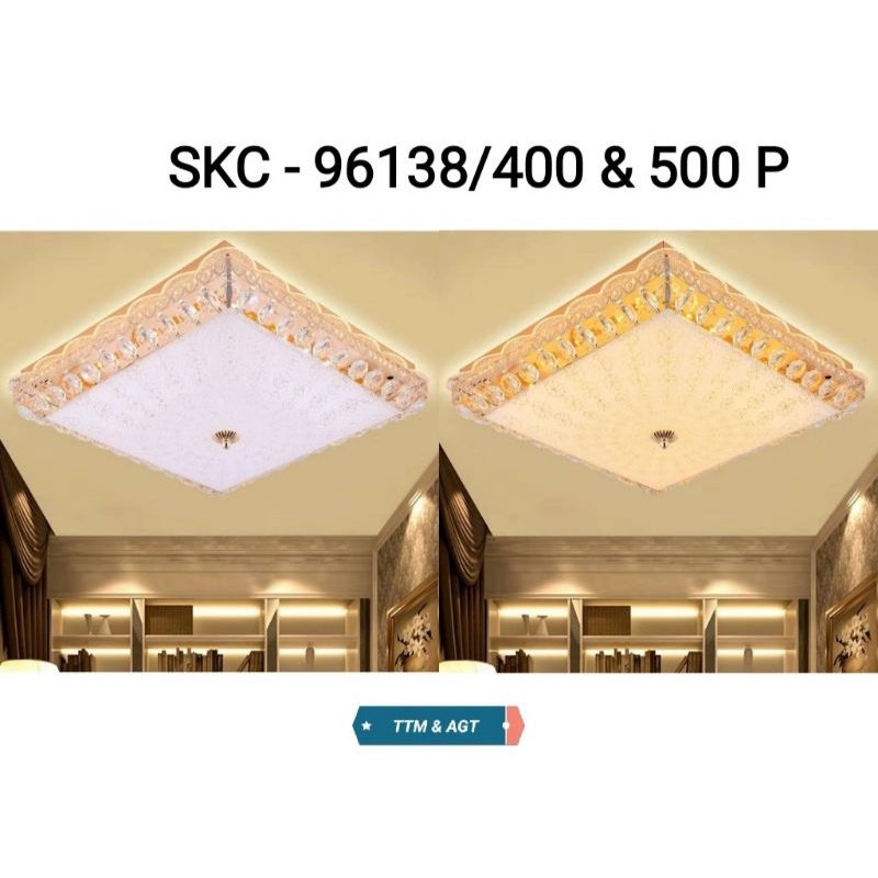 Lampu Hias Plafon Ceiling Lamp LED 96138 Kotak Diameter 40cm