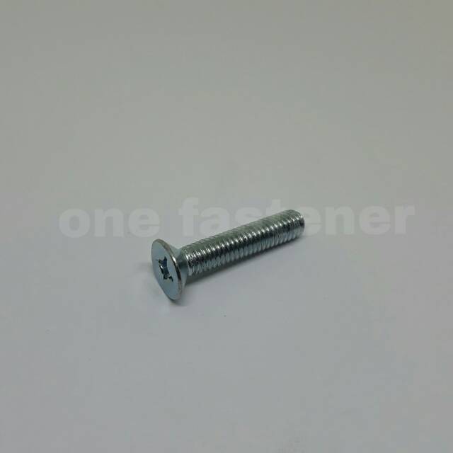 100 PC Baut JF M5x25 Putih Verseng machine screw Galvanis Baut 8