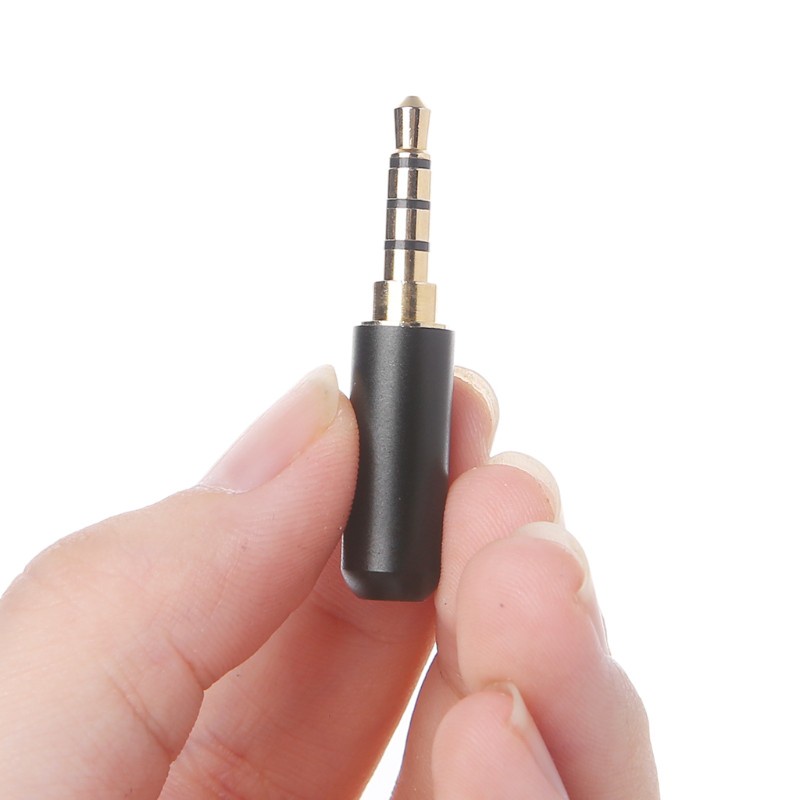 Cre Adapter Jack Audio 3.5mm 4 Pole Male Untuk Earphone / Headphone