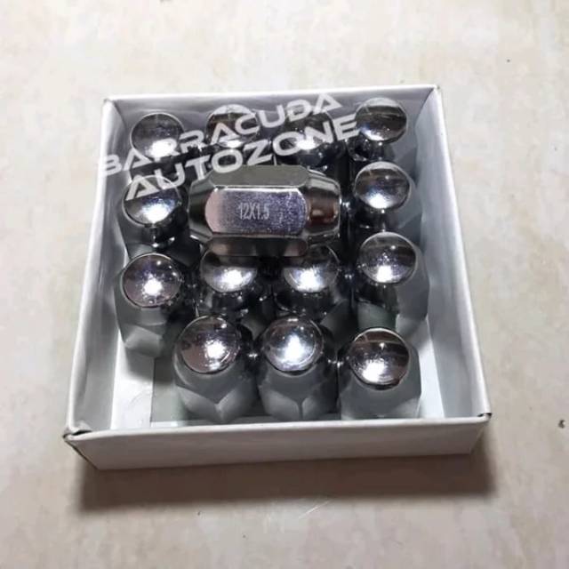 lug nut mur baut roda velg ban mobil ukuran 1.5 kunci 19 harga satuan