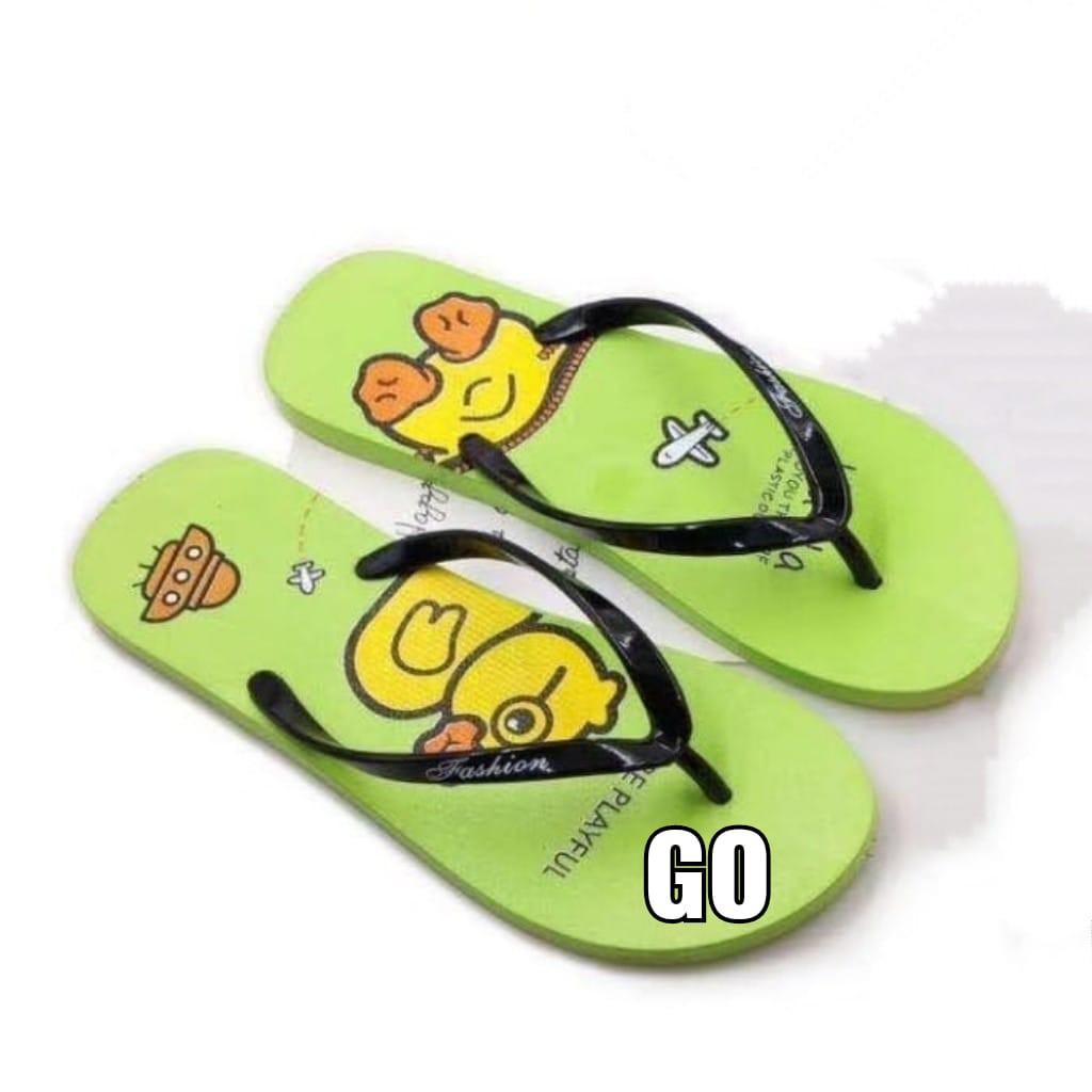 gos Import BEBEK Sandal Wanita Murah Japit Casual Teplek Sendal Cewek Flat Jepit