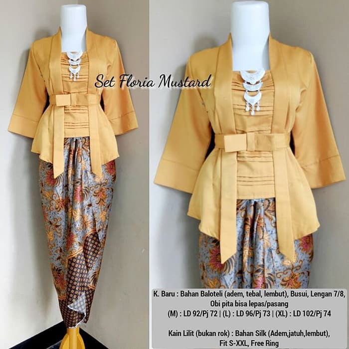 Kebaya Modern Set Kutu Baru White Dan Warna Lain