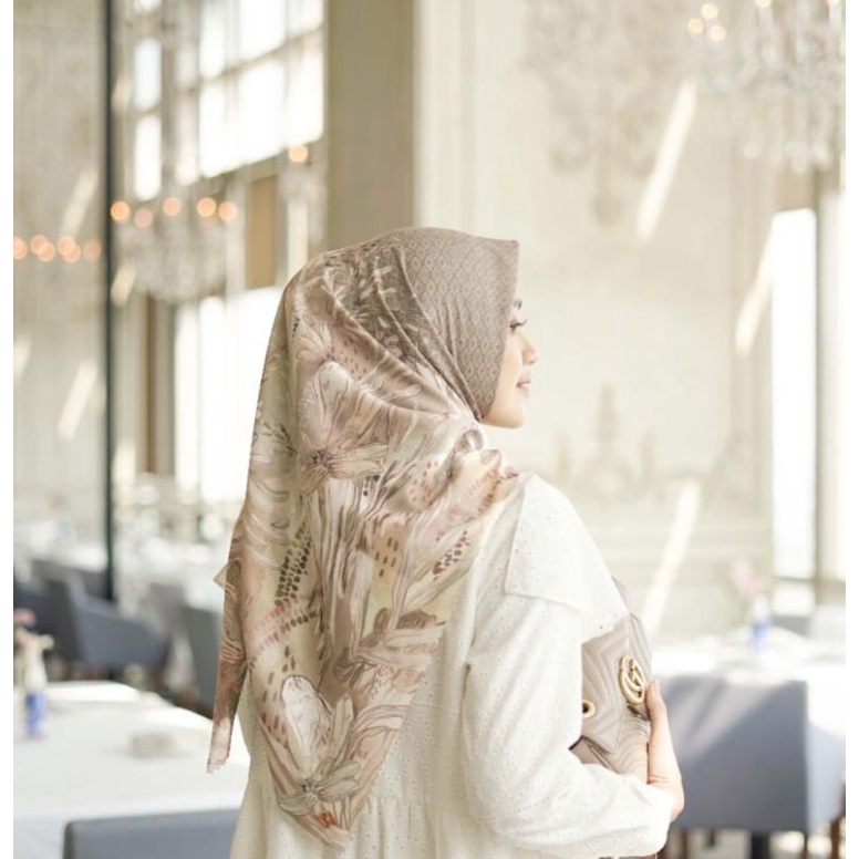 BOHEMIAN SCARF - ROMANTIC KHAKIBROWN VANILLAHIJAB VANILLA HIJAB