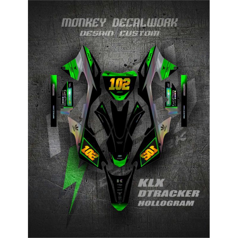DECAL KLX D-TRACKER HOLLOGRAM
