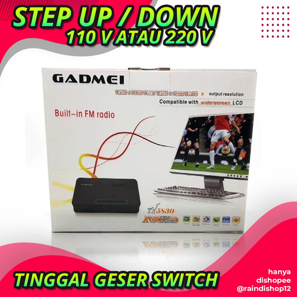 WA685 TV TUNER GADMEI 5830 NEW CONVERTER AV TO VGA UNTUK MONITOR CRT LCD LED BY RAINDI SHOP