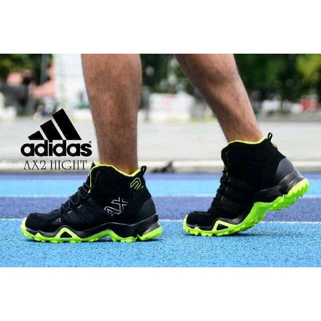 Sepatu Adidas AX2 High Hitam Hijau Stabilo