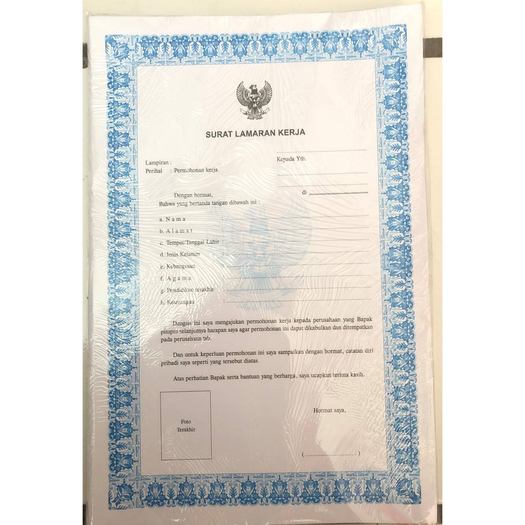 

Kertas surat lamaran kerja per lembar / Lamaran kerja / Surat lamaran / kertas Lamaran / Lembar