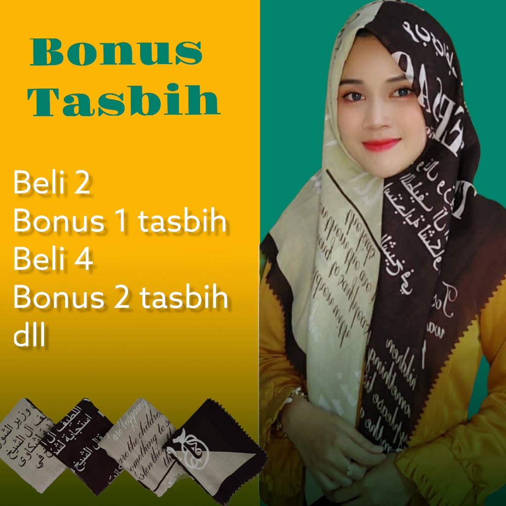 PROMO Jilbab Voal Segiempat Motif Terbaru/Hijab Koran Arab Termurah