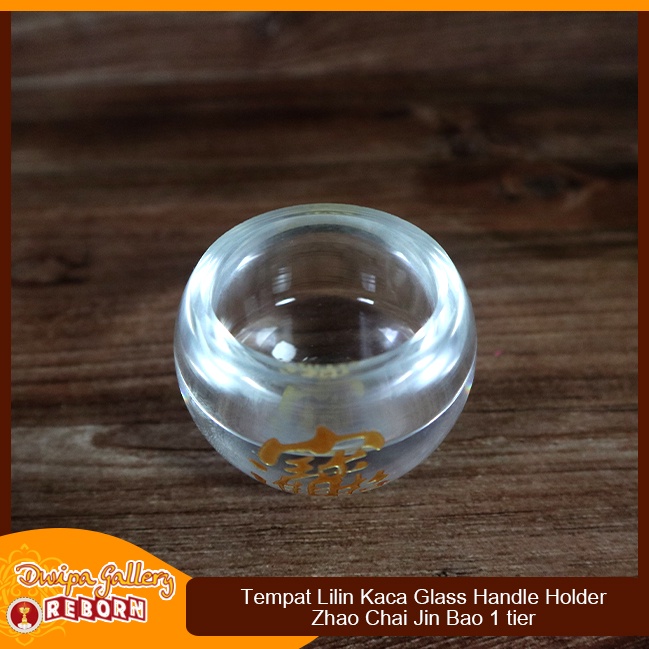 Tempat Lilin Candle Holder Glass Kaca Zhao Chai Jin Bao 1 tier